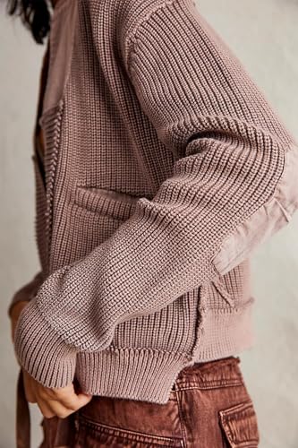 Womens Cropped Cardigan Sweaters Y2k Open Front Cardigans Long Sleeve Oversized Fall Sweater Trendy3