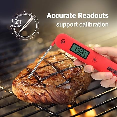 spancare_pharmaceuticals Digital Meat Thermometer, BG-HH1C Instant Read Cooking Food Thermometer with Foldable Probe.