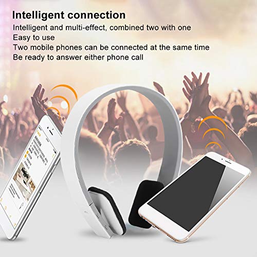 Draadloze Koptelefoon, Draadloze Bluetooth Stereo Sport Headset Hoofdtelefoon Zware Bas Audio Handsfree Headset met Microfoon, voor Running Fitness(wit) - Afbeelding 6