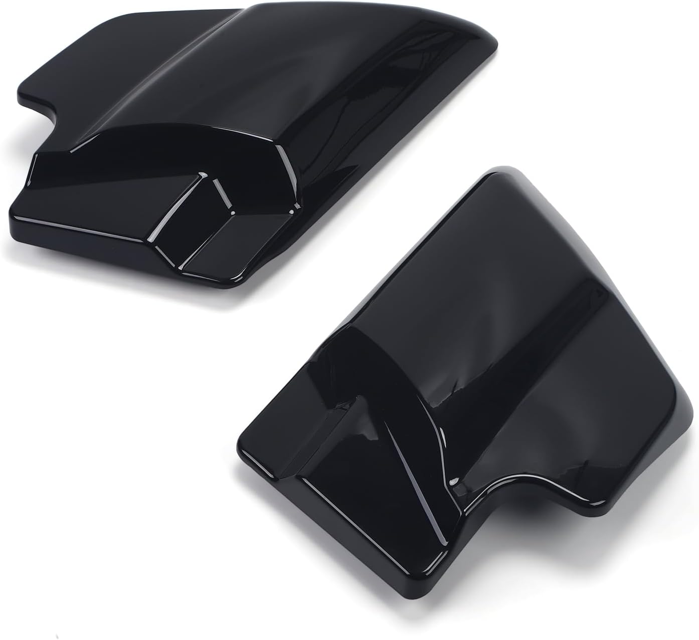 ZXMOTO Vivid Black 1 Pair Battery Side Cover Panel Compatible with HarleyTouring 2009-2024 Road King Road Glide Electra Glide Street Glide,Left Right Side Cover Panel