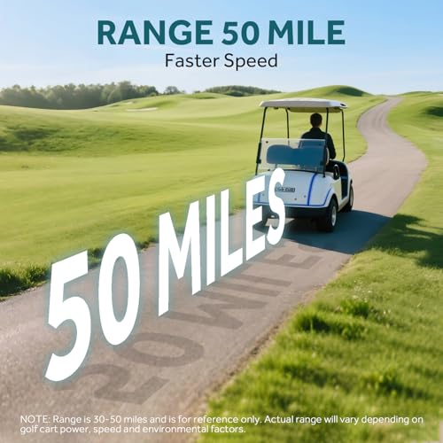 Image of OGRPHY 36V Lithium Golf Cart Battery, Built in Smart 200A BMS(1000A Peak Current), with Charger, Touch Monitor & Mobile APP, 4000+ Cycles Max 7.68kW Output, 70 Miles Range for Golf Cart(38.4V 150AH)