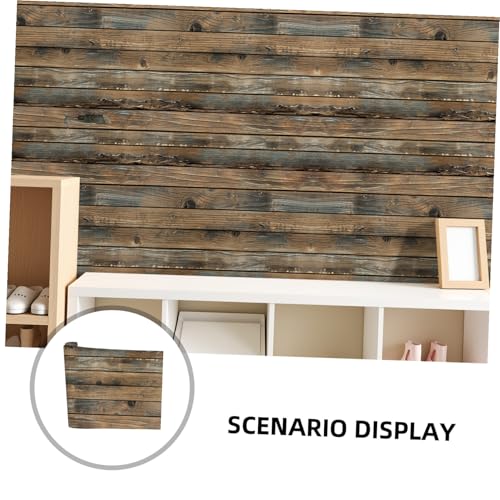 Papel pintado efecto madera autoadhesivo PVC negro decoracion interiores pared 4