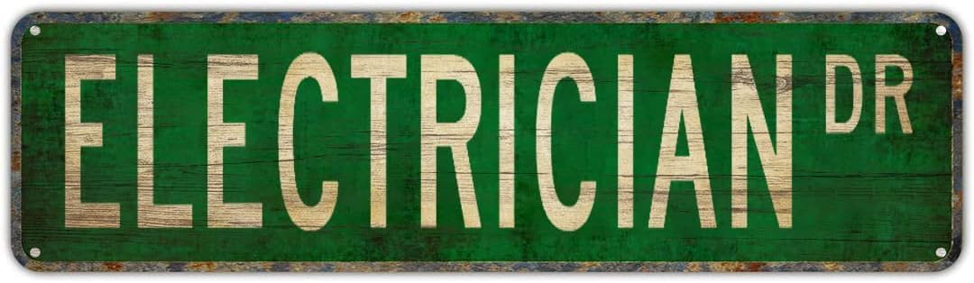 ELECTRICIAN DR Retro Tin Sign Aluminum Metal Sign for Home Bedroom Kitchen Garden Wall Pub Club Coffee Decor 4x16 Inch