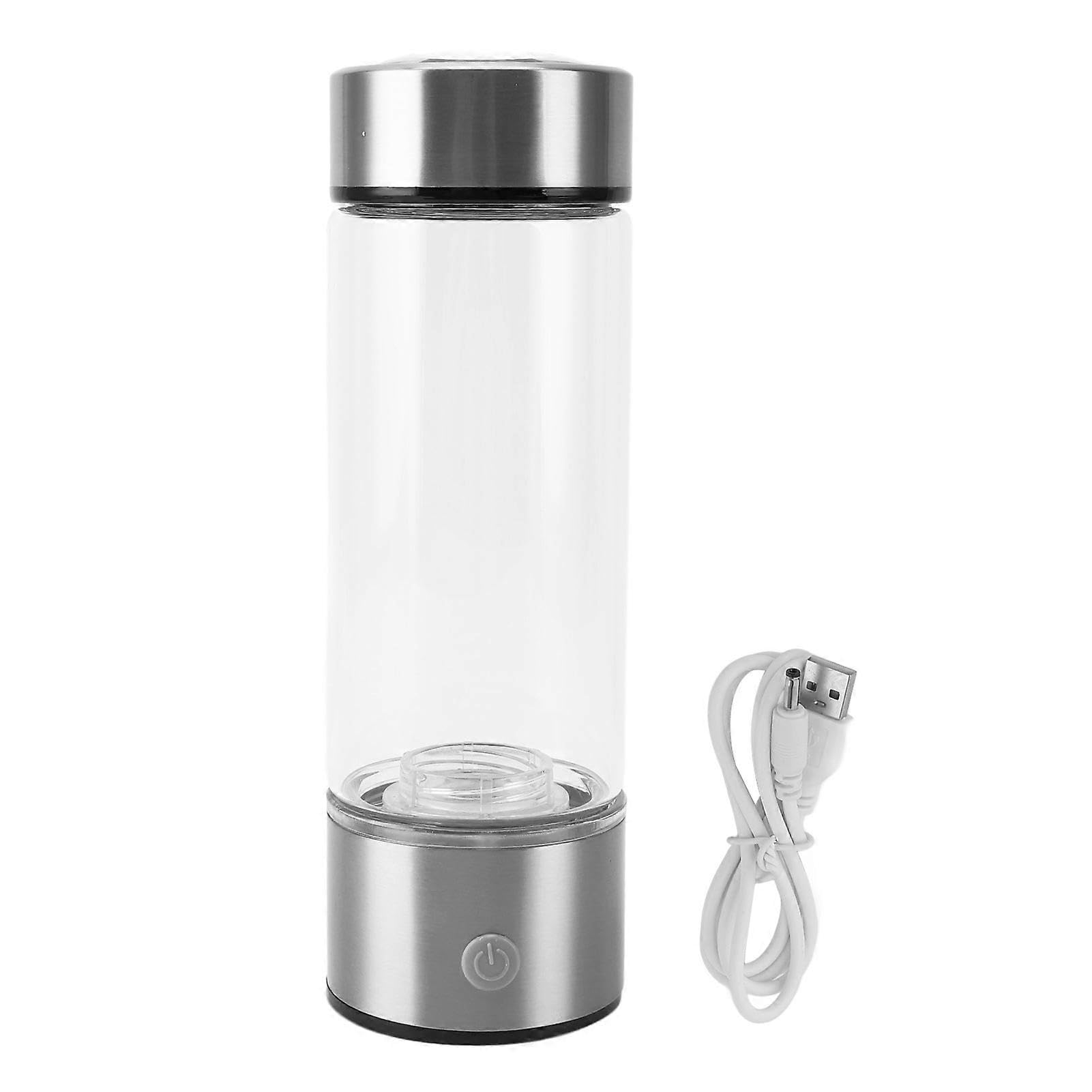 JOYHAPPST Hydrogen Water Bottle 450ml SPE PEM Technology 1300 to 1600ppb Portable Hydrogen Rich Water Generator Ionizer Cup for Fitness Office