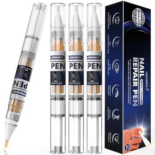 4-PACK Nail Fungus Pen - Toenail Fungus Treatment Extra Strength 25% Undecylenic Acid, Fast-Acting 7 Days Toe Nail Fungus Treatments, Tea Tree Oil, Acetic Acid Fungal Nail Repair Pens for Damaged Nail