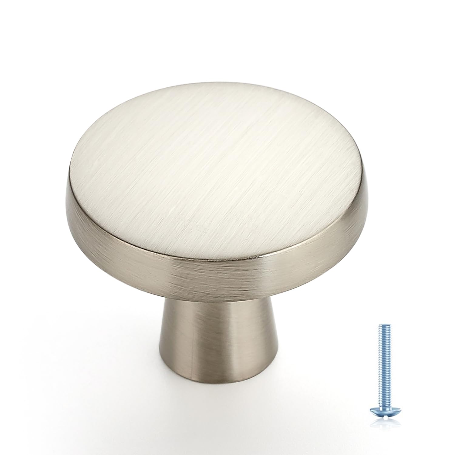 Ravinte Brushed Nickel Cabinet Knobs Solid Pulls Single Hole 15 Pack