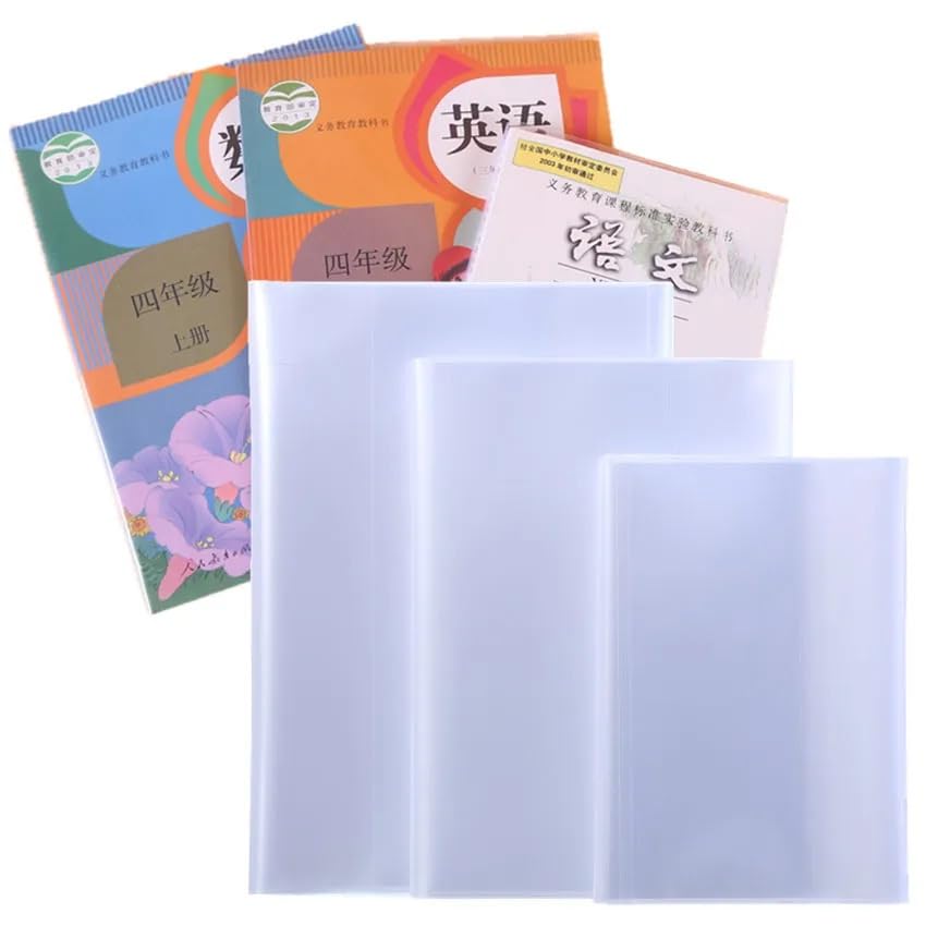 Onprix 30pcs/Set Transparent Book Protection Cover Safe Reusable Book Cover Notebook Cover Waterproof Slipcases Student