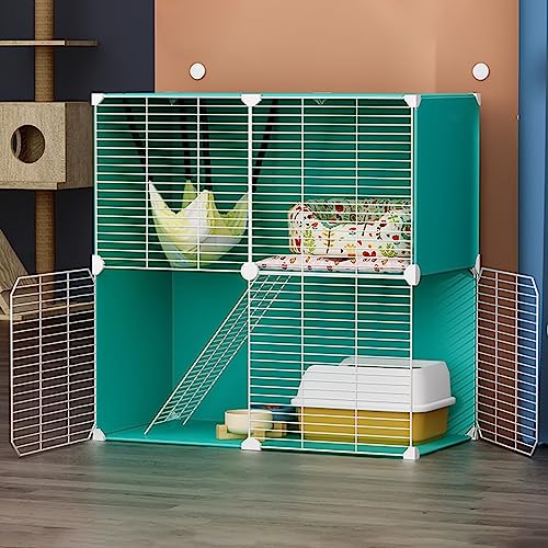 Cage pour chat bleu de 71 cm et enclos modulable intérieur pour chaton