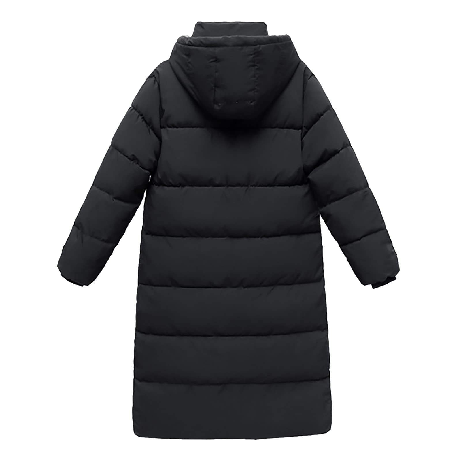 Generico Cappotto Donna Imbottito Inverno Spessore Taglie Forti Sopra Ginocchio Slim Lungo Piumino Capospalla Giacca