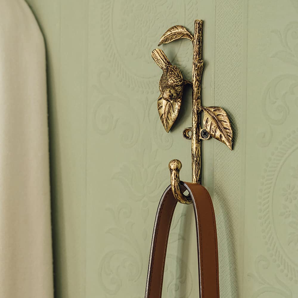 Ganchos de pared decorativos de aleación para colgar abrigos, sombreros, llaves, bolsos y ropa en el pasillo, baño (B)
