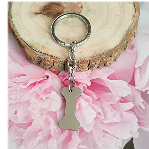 Image of M Men Style Personalised Dog Paw Print Silver Stainless Steel Keychain For Men And Women LCK061