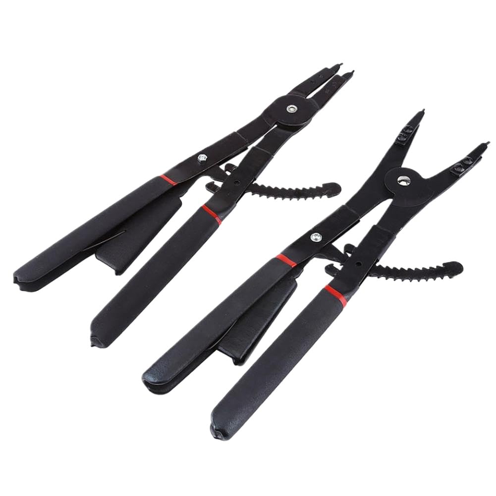 Aqhkgzmbe Onecolor Universal Circlip Snap Ring Pliers Tool Set With Crimp Removable Tips Compatible With Automotive Power