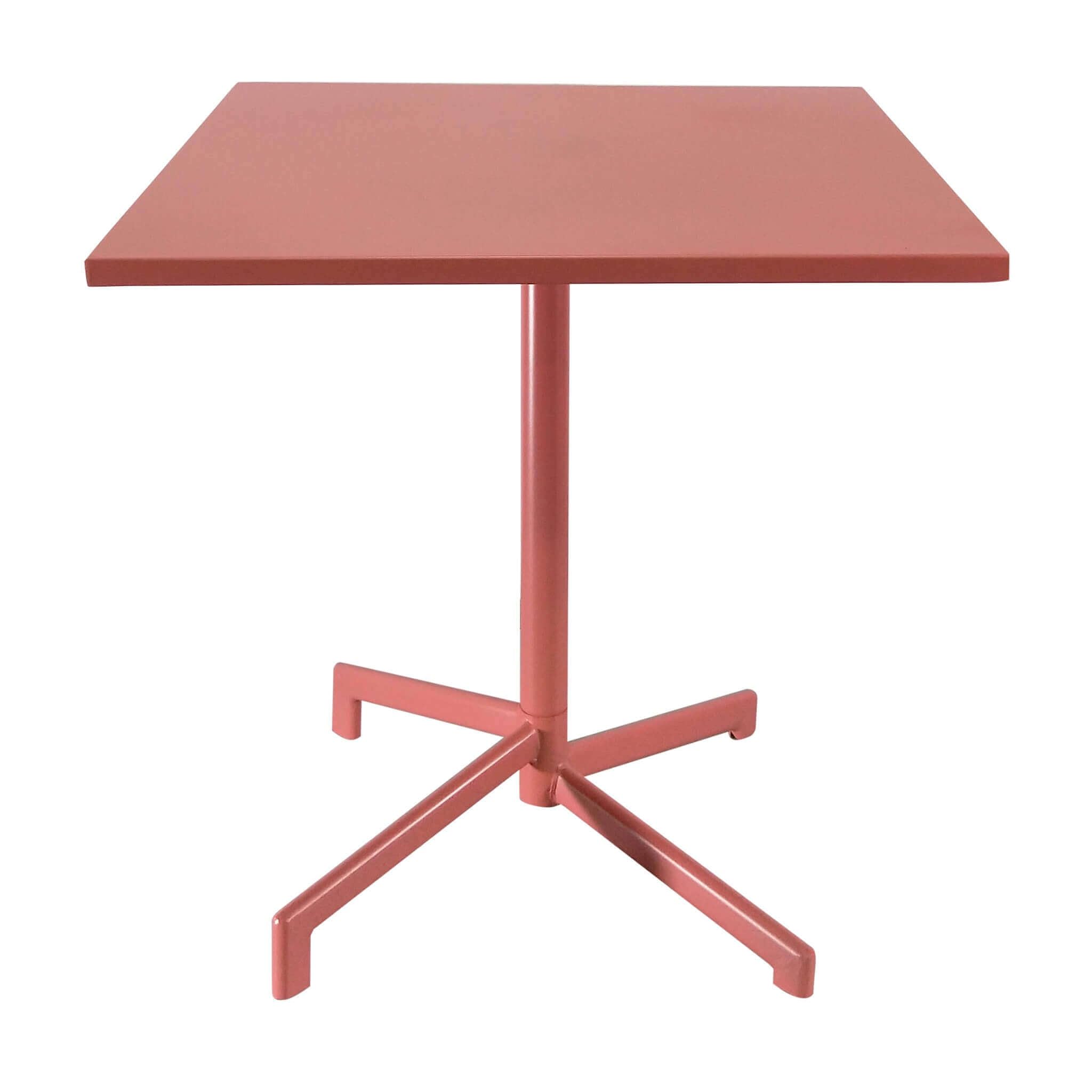 Table carrée 70x70 extérieureFreddy en acier noir de terrasse