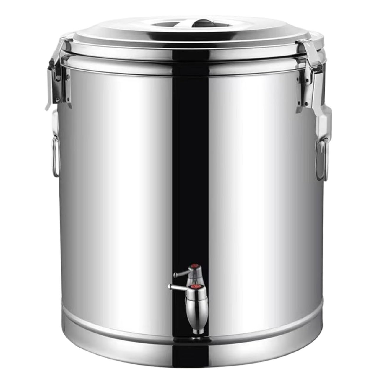 Milk Bucket Milk Can 201 Stainless Steel Milk Bucket Milk Can Wine Pail With Spigot Storage Sealed Barrel Liquid Container Storage (Silver 50L)