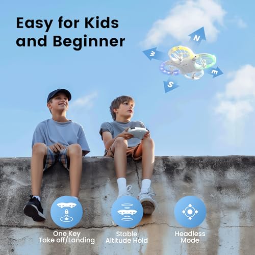 Ameta Drones for Kids Adults, RC Drone with 1080P HD FPV Camera, Cool Toys Gift for Boys Girls Teenage, STEM Toys with LED Light, Propeller Full Protect, 2 Batteries Long Flight Time and Remote Control, Easy to Fly - Image 6