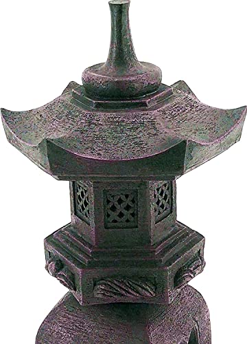 Bellaa 811641024429 24429 Pagoda Stupa Zen Garden Decor Lawn Ornament Nara Japanese Style Asian Temple Lighthouse Oriental Lantern Toro Outdoor Statue 17 Inch thumb #6