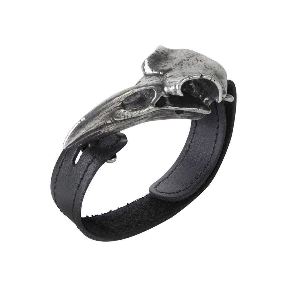 Alchemy Gothic Rabenschädel Unisex Lederarmband Standard