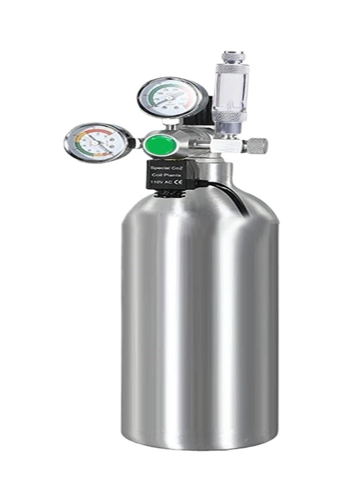 Regulator with bubble counter solenoid valve CO2 gas cylinder control output Aquarium CO2 pressure reducing valve(W21.8)