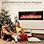 R.W.FLAME 50" Electric Fireplace Wall Mounted/Recessed with Remote Control,Low Noise,750W/1500W Ultra-Thin Fireplace Heater with Timer,Touch Screen, Adjustable Flame Color Speed Brightness