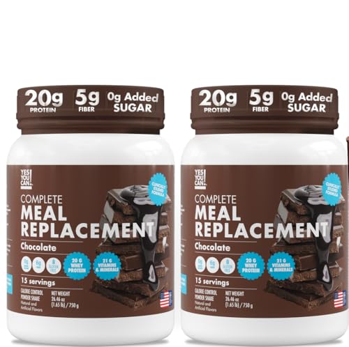 Yes You Can! Meal Replacement Shake, Chocolate, 15 Servings, 2 Pack