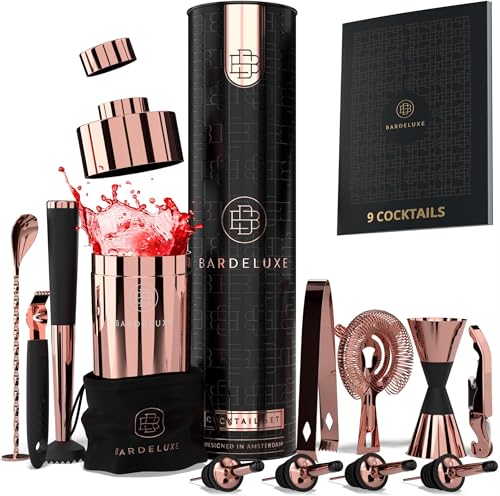 BarDeluxe® Kit Barman da 12 Pezzi, Kit Barman Completo |