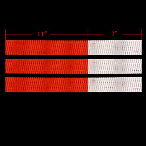 Brightplus High Intensity DOT-C2 Safety Tape Reflective Tape Auto Car Red And White Adhesive (2" x 150') - Thumbnail 2