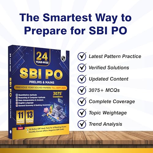 Image of PW 24 SBI PO Prelims & Mains Previous Year Solved Papers (Till Sept 2025) with 15 Online CBT Tests For 2026 Exam | 3075+ PYQ Questions | Fully Solved