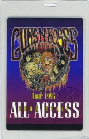 Original Laminated Backstage Pass for the Guns N' Roses 1993 Tour All ...