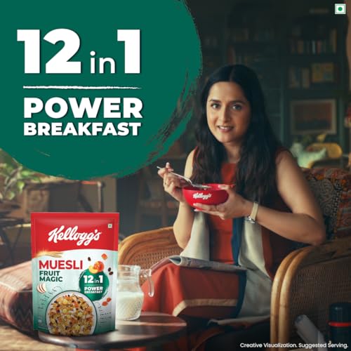 Image of Kellogg's Muesli Fruit Magic | 12 In 1 Power Breakfast | No Maida| No Palm Oil | India's No 1 Muesli | 500g (Pack of 3)