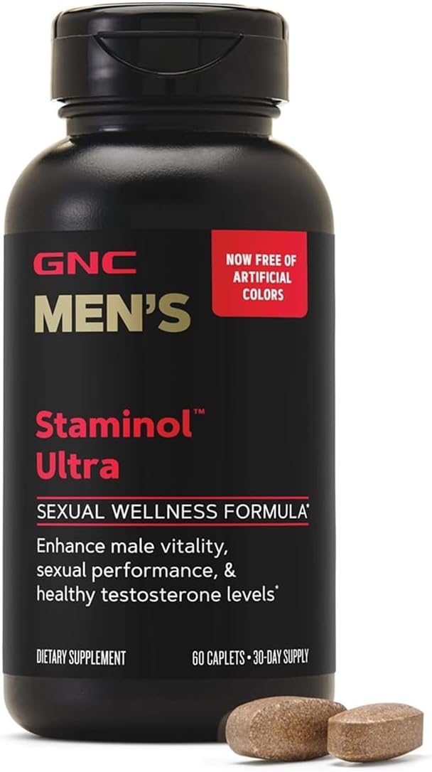 GNC Men's Staminol Ultra - Men's Wellness Supplement for Healthy Circulatory System Support - Multivitamin Blend - Vitality & Energy Support - 60 Count (30 Servings)