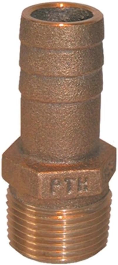 Groco PTH2000 Fitting Straight Bronze 2" NPT Pipe to 2" Hose Barb Boat Marine MD