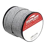 Soomloom テント用ロープ パラコード 反射材付き 張り綱 全長50m ロープ直径2㎜/3㎜/4㎜/5㎜ (4mmグレー50M)