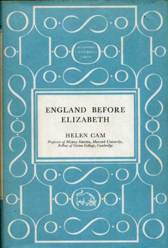 England before Elizabeth (Harper torchbooks) B0007DTXNA Book Cover