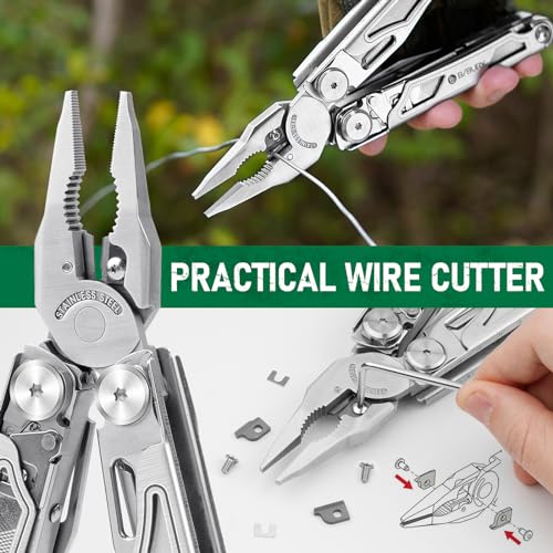 Bibury BI2045 SERIES S Multitool Pliers Pro Bi2045, Foldable Multitools With Replaceable Wire Cutters And Saw thumb #3