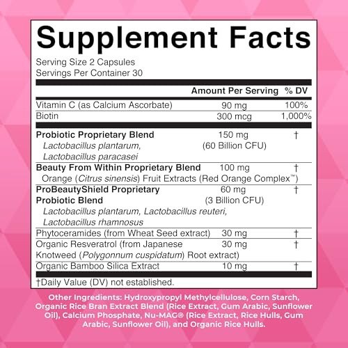 MaryRuth Organics Probiotic Beauty Capsules | Vegan Collagen Support | Anti Aging | Gut Health | Hair Skin and Nails Vit - Additional View