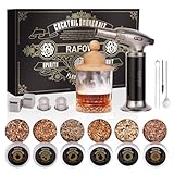 Cocktail Smoker Kit with Torch - Whiskey Smoker Kit with 6 Flavors Smoked Wood Chips - Old Fashioned Drink Smoker Kit for Bourbon, Whisky Smoking Gifts Box Smoke Set for Men(Without Butane)