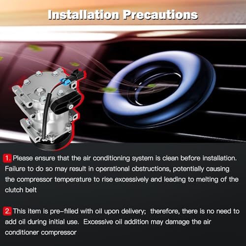Image of cciyu Air Conditioning Compressor Fit for Dodge Dakota 3.9L 5.9L