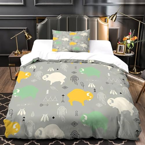 Housse de couette bovins alpins en microfibre douce imprimé HD