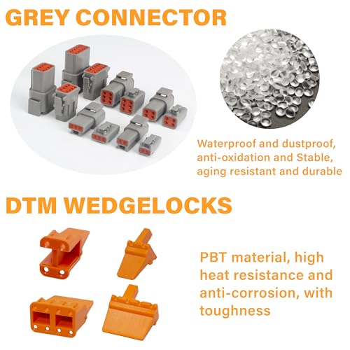 Connecteurs Deutsch DTM de 4 broches avec joint isolant pour faisceaux de camion