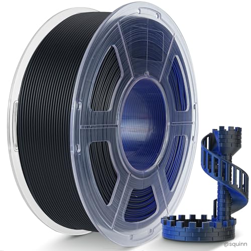 Image of TECBEARS Dual Color PLA Filament 1.75mm, Matte PLA 3D Printer Filament, Dimensional Accuracy + /- 0.02 mm, 1KG Spool(2.2 lbs),PLA Matte Filament (Black Blue)