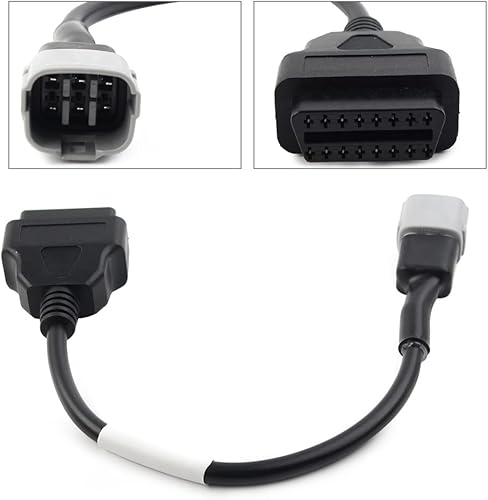 Miniatura 2 de Newsmarts 6Pins OBD2 escáner adaptador de herramienta de diagnóstico, cable lector de código para Suzuki GSX-R 1000/R 2017-, GSX-R125/1000/1000F,