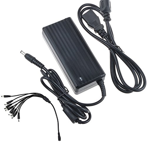 SLLEA 12V DC 7A AC Power Supply Adapter 7000mA +8 Port Plug Split Power Cable for CCTV Security Camera DVR