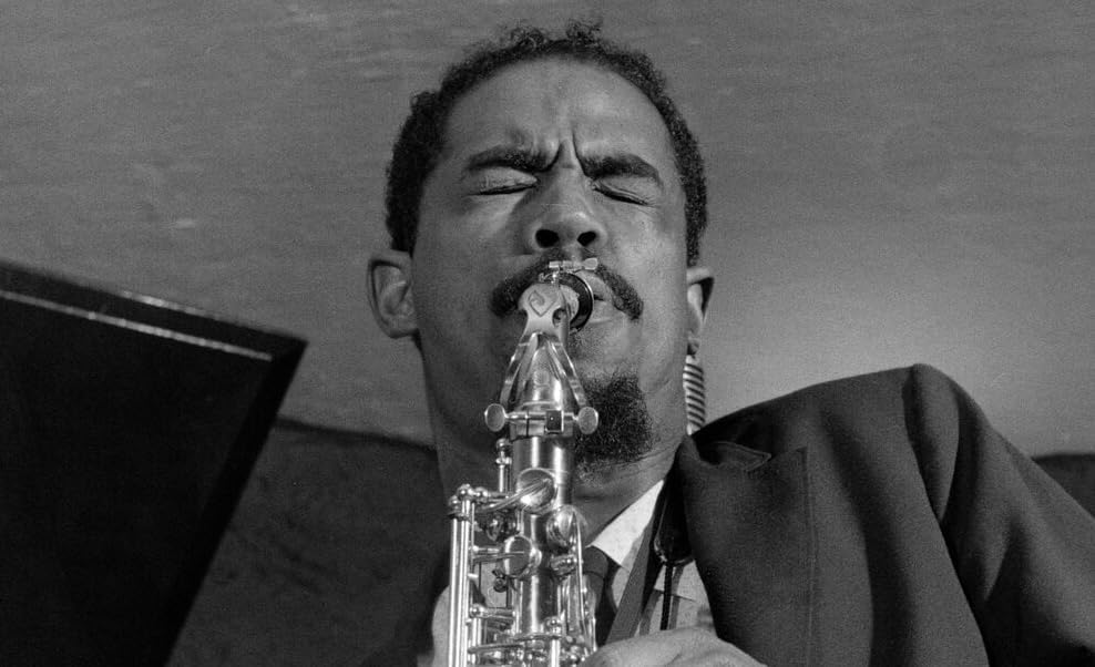 Eric Dolphy poster, Eric Dolphy playing the saxophone, Jazz poster, Jazz wall decor, Jazz art, Black and white jazz art (18x24 inches)