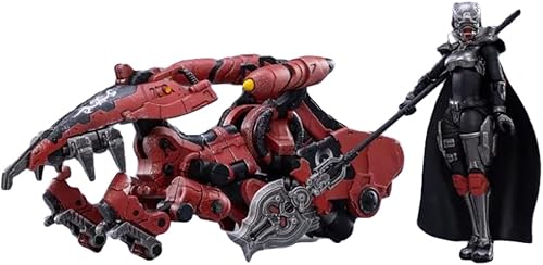 JOYTOY 1/18 Figuras de acción Saluk Flame Dragon Cavalry Collection Figura de acción modelo militar Juguetes (Carmesí)