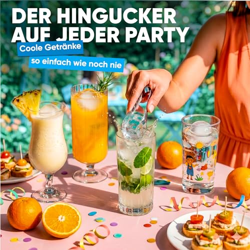Rosa XXL Eiskugel- & Eiswürfelform Set – Stylische Eisformen aus Platin Silikon für Eiskaffee, Cocktails & Sommerdrinks… – Ansicht 6