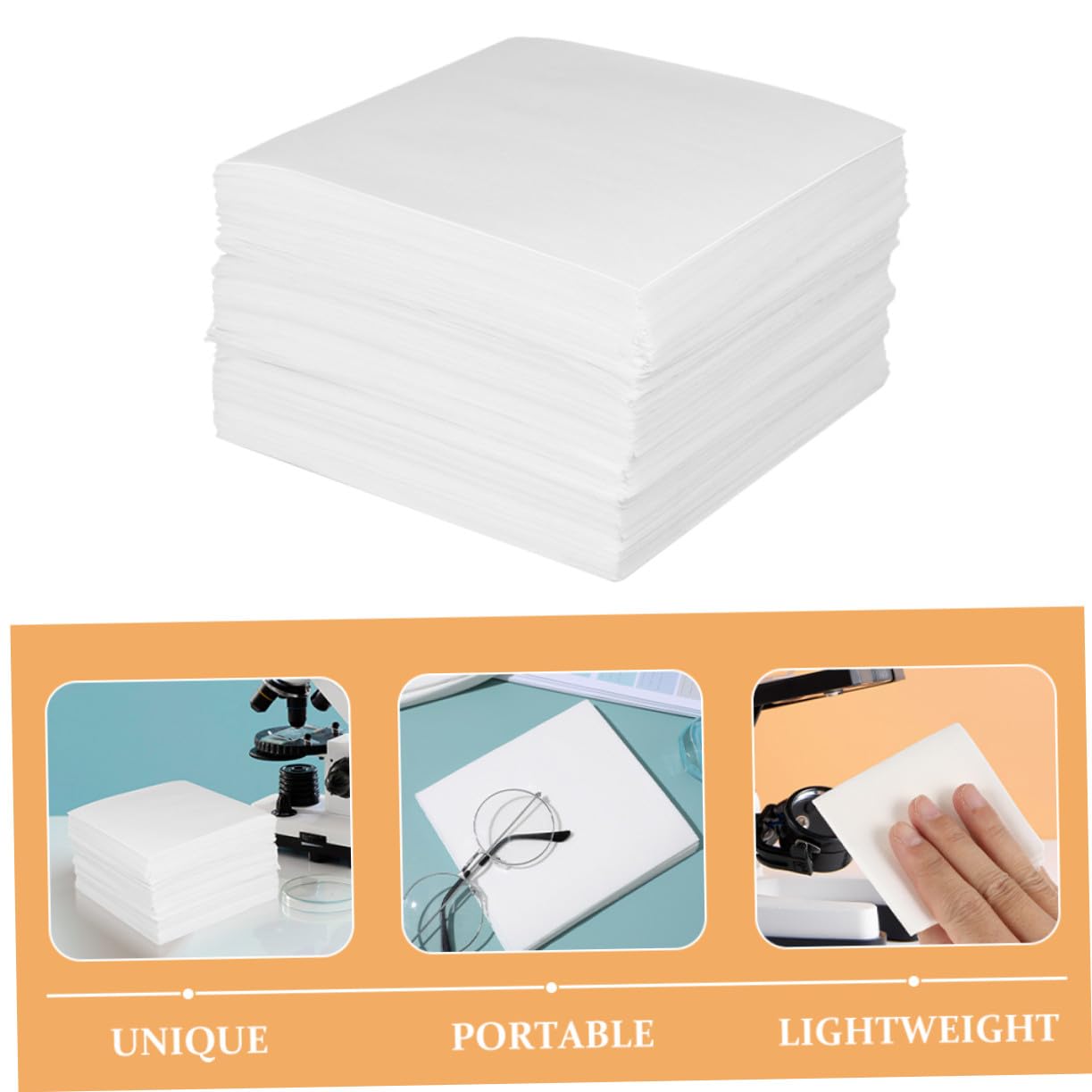 1200 Pièces Lingettes pour Lentilles Lunettes et Écrans Électroniques Nettoyage Antistatique Portable pour Appareils Photo Téléphones et Claviers