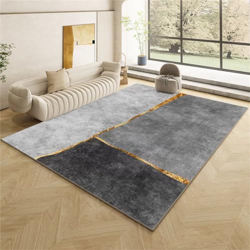 Tapis de salon facile à entretenir gris moderne 180x280cm - 2