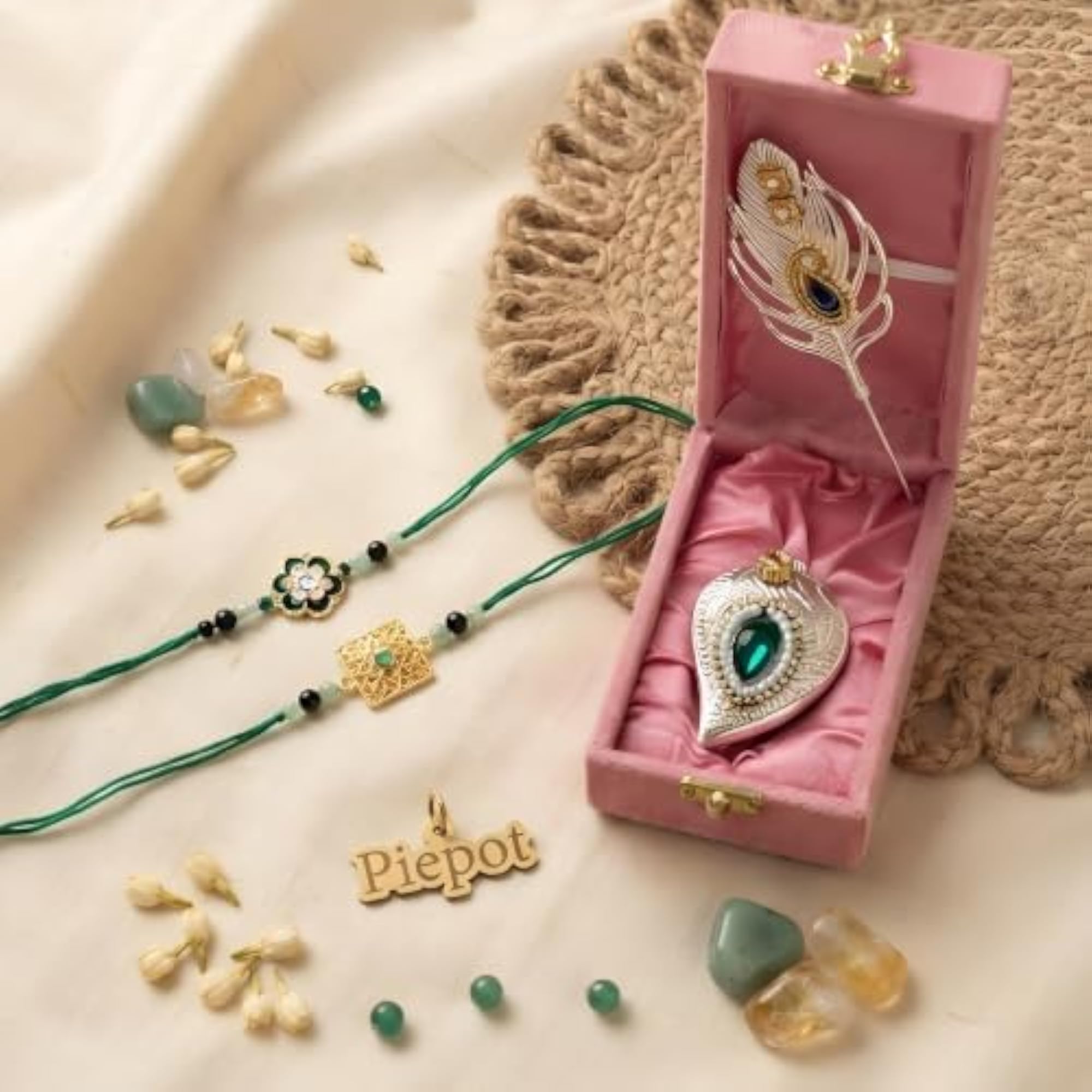 Rakhi & Gift Combo Set for Brother with Designer Evil Eye Rakhi