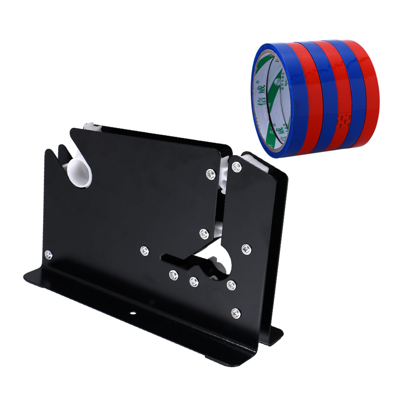 SHINEOFI 3st Stahlbeutelkegel Mit Trimmer Bandspender Spender Für Halsdichtband Klebebandschneider Heavy-duty-taschenkonus