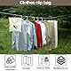 keyxer Wäscheklammerbeutel, Wäscheklammerbeutel mit Haken, Wäscheklammern Aufbewahrung, Klammersack Stoff Schwarz für Home Hanging Reusable, Bag Wäscheklammerhalter Outdoor Klammerbeutel